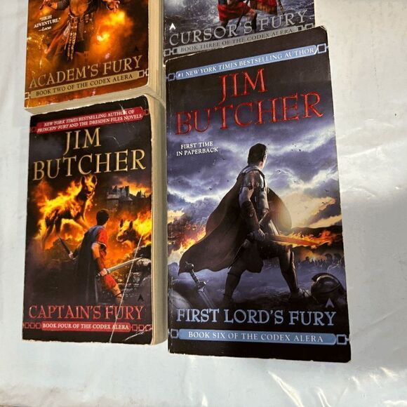 4 Books Jim Butcher Codex of Alera Books 2 3 4 6 Academ's Cursor Captain First - Picture 5 of 5